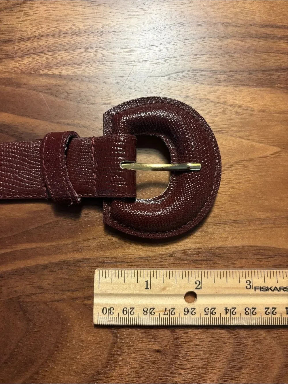 Vintage Haberdashers Women’s Croc Textured Leather Belt - M